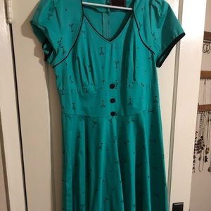 Teal Voodoo Vixen Martini Dress 16